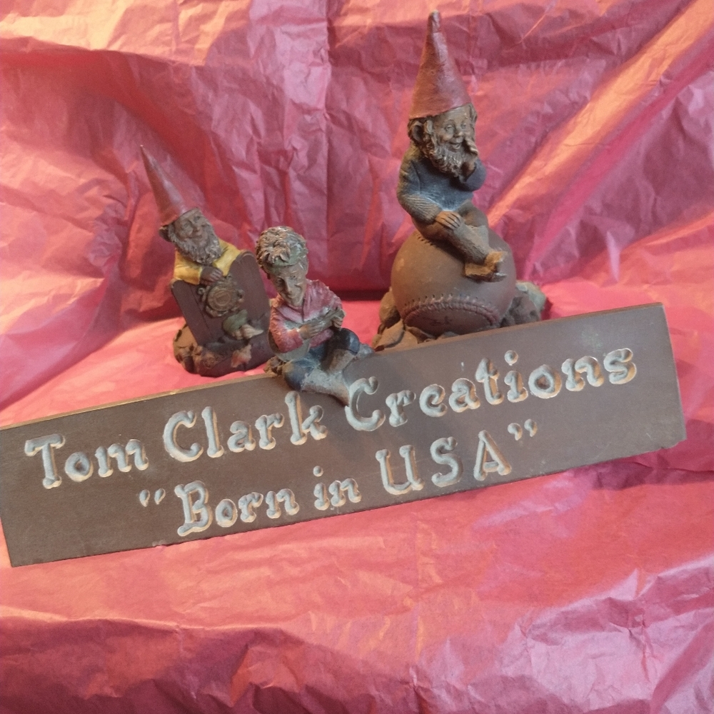 3 TOM CLARK GNOME FIGURINES